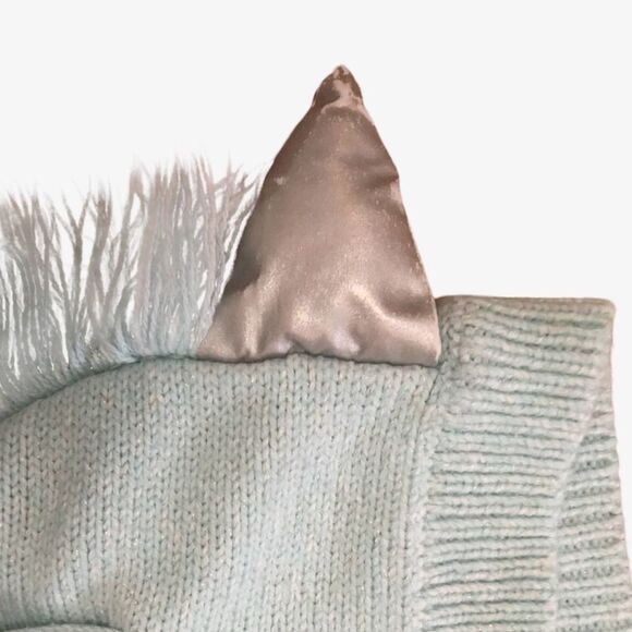 Cat & Jack 4T/5T Unicorn Hooded Poncho Cape Long Sleeve Knit Fringe - Picture 4 of 9